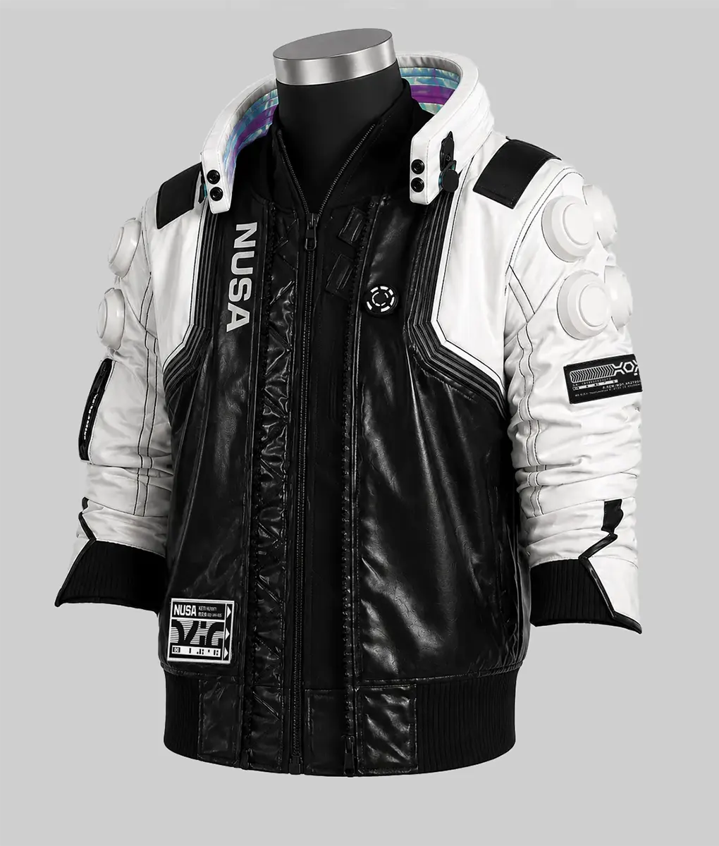 Cyberpunk 2077 White Nusa Jacket - Side