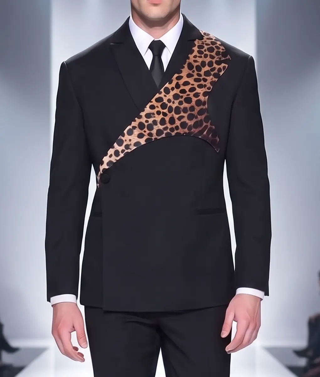 DR Congo Léopard Suit - Blazer Front