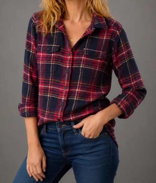Dutton Ranch Kelly Reilly Flannel Shirt - Front View