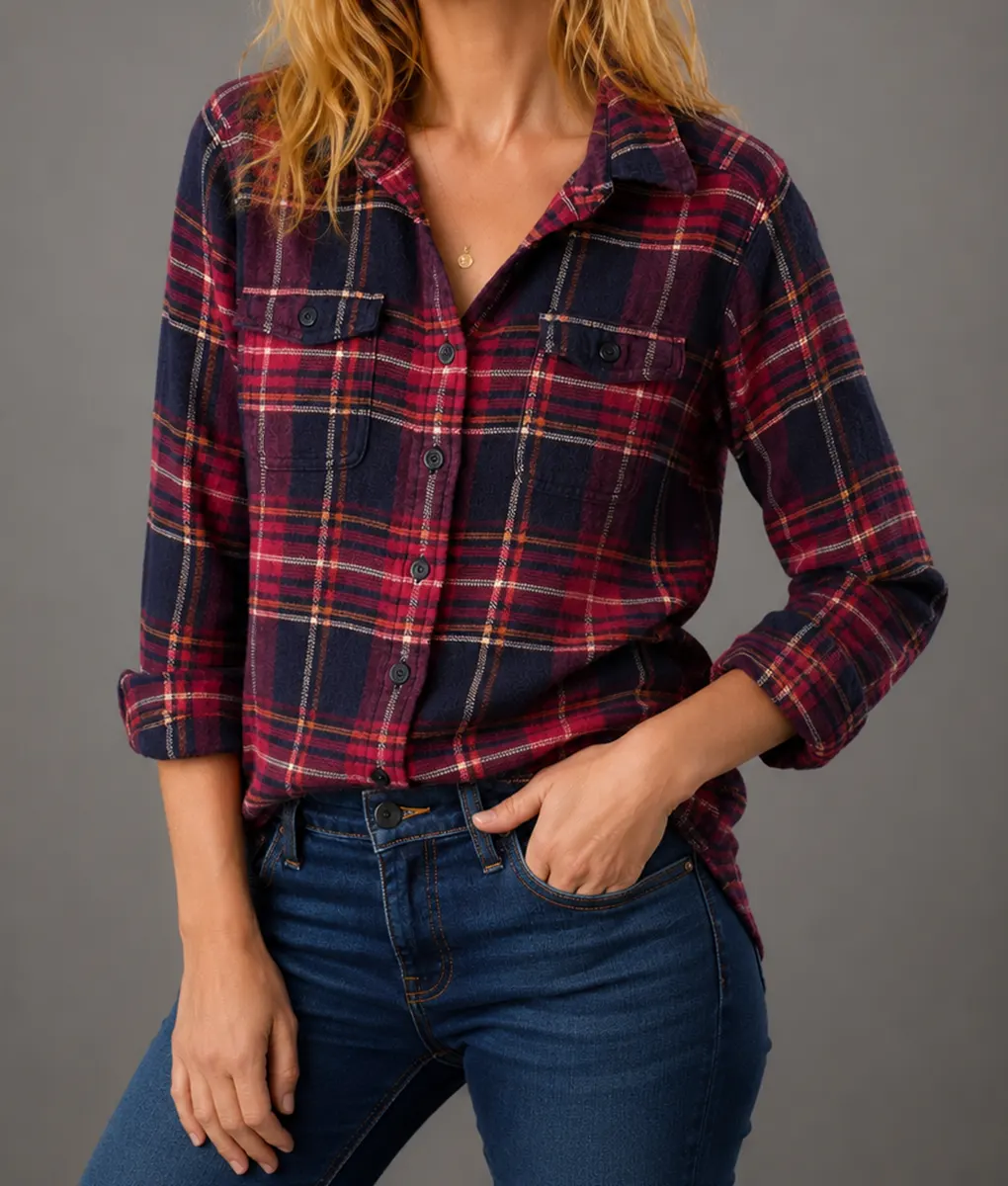 Dutton Ranch Kelly Reilly Flannel Shirt - Front View