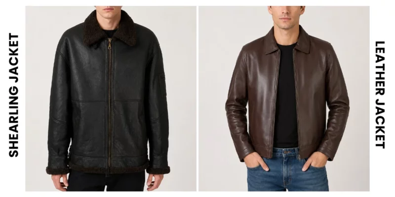 shearling jacket vs leather jacket