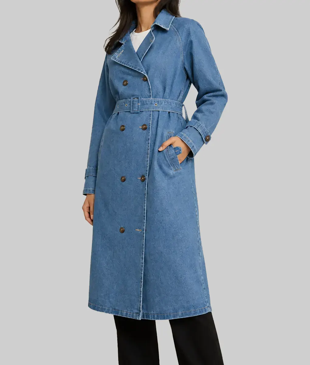 Falling 2026 Rakie Ayola Denim Trench Coat - Front