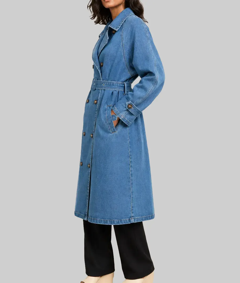 Falling 2026 Rakie Ayola Denim Trench Coat - Side