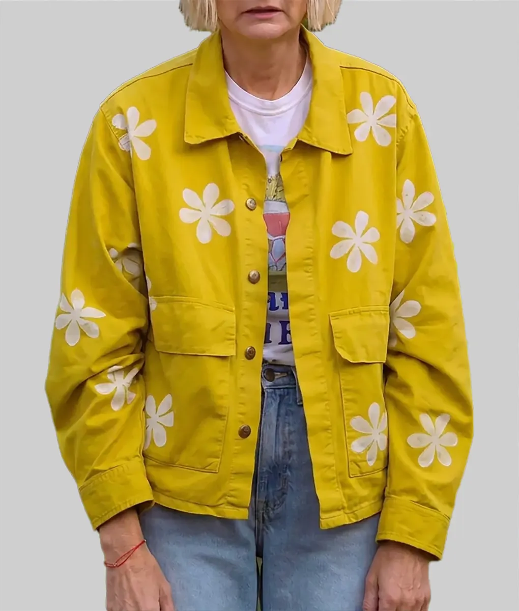 The Four Seasons S02 Kerri Kenney Daisy Print Yellow Jacket - Front