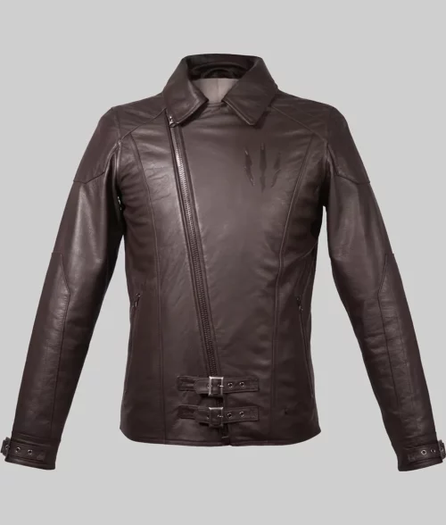 The Witcher 3 Wild Hunt Brown Leather Jacket - Front