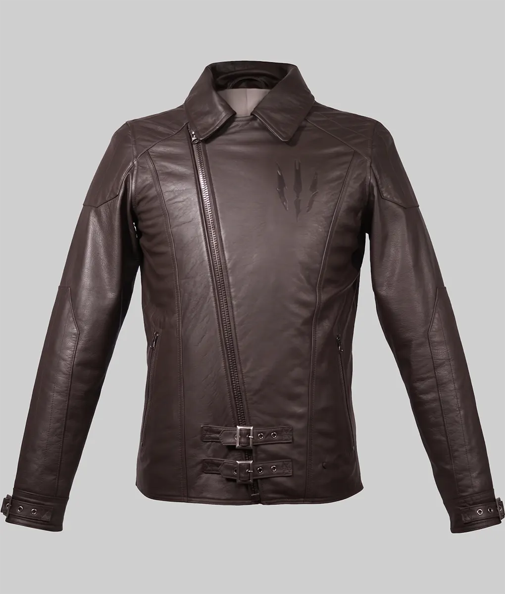 The Witcher 3 Wild Hunt Brown Leather Jacket - Front