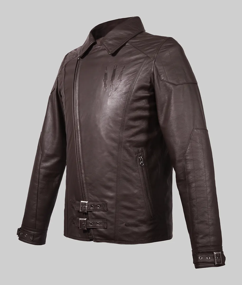 The Witcher 3 Wild Hunt Brown Leather Jacket - Side