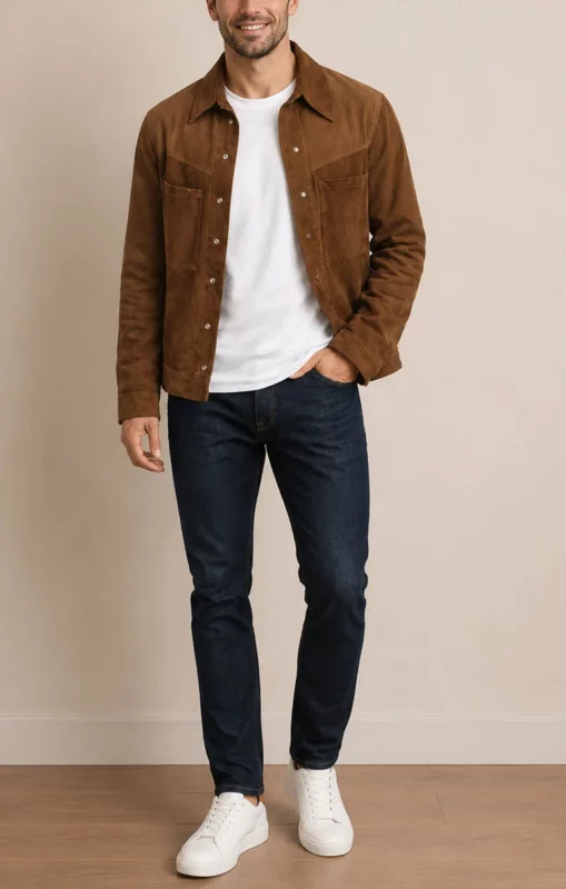 how to style suede jacket men