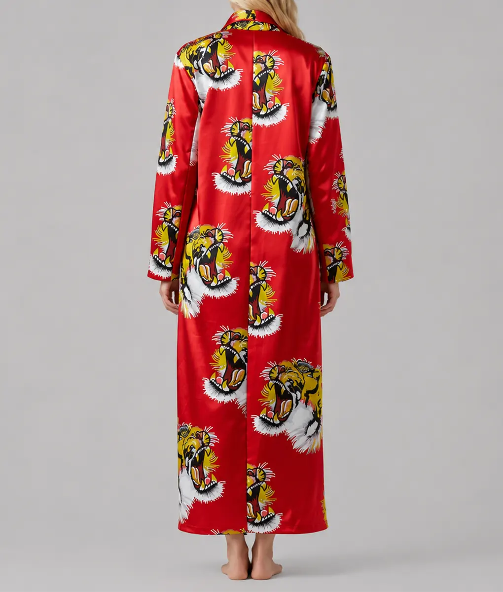Margos Got Money Troubles Elle Fanning Tiger Printed Robe - Back