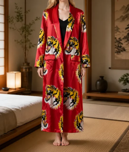 Margos Got Money Troubles Elle Fanning Tiger Printed Robe - Full 1