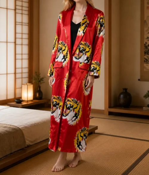 Margos Got Money Troubles Elle Fanning Tiger Printed Robe - Full 2