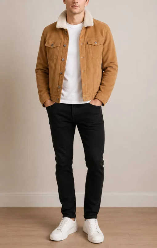 how to style suede jacket men
