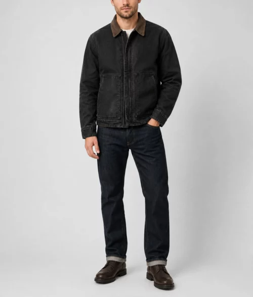 Tom Holland Black Cotton Jacket - Full