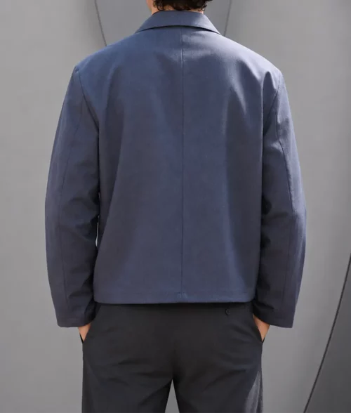 Tom Holland Grey Cotton Jacket - Back