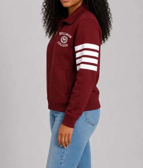 A Different World Maleah Joi Moon Maroon Jacket - Side