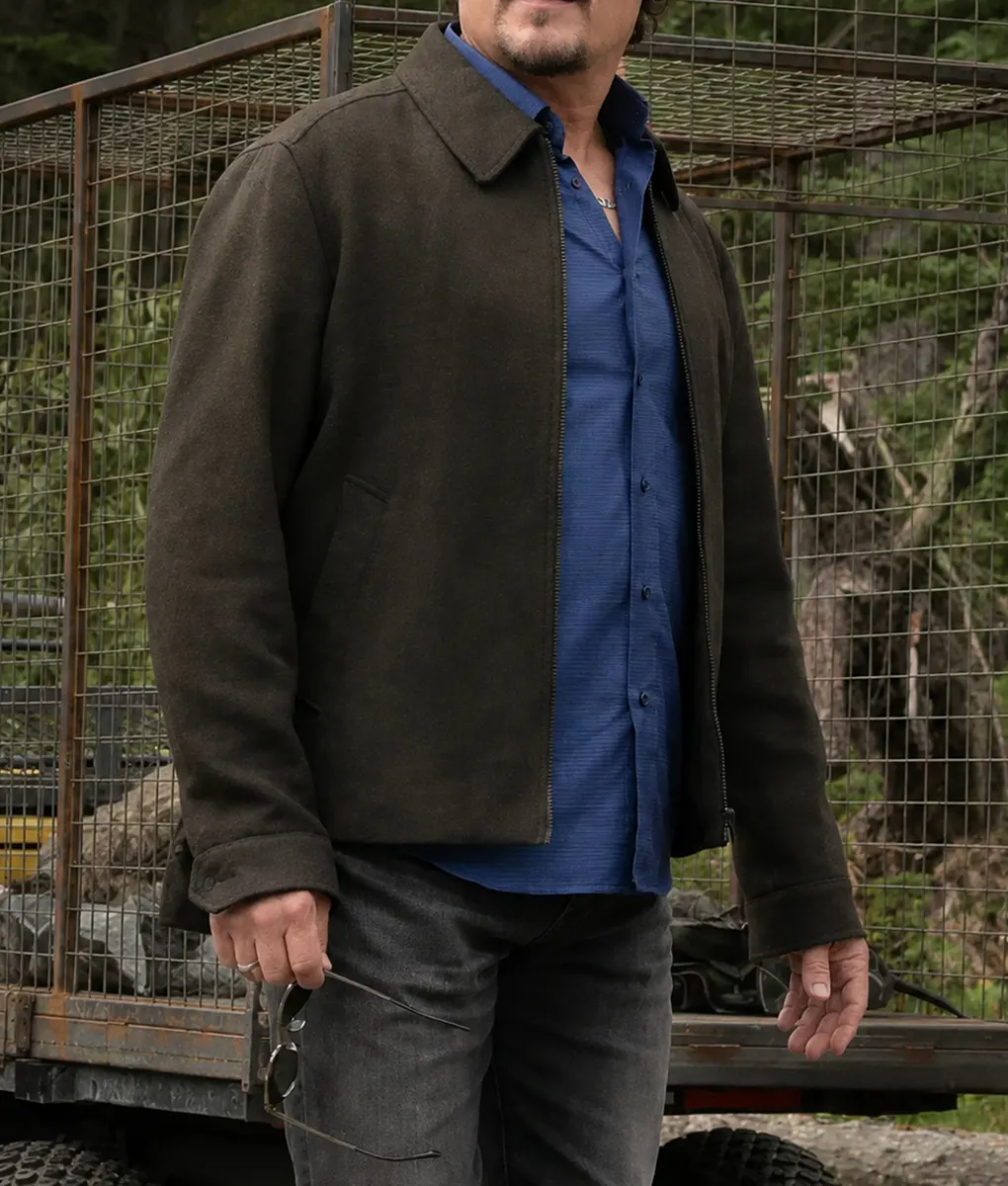 Anna Pigeon Kim Coates Brown Jacket - Side View