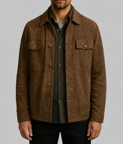 Blood Sacrifice Jakob Oftebro Brown Suede Jacket - Front
