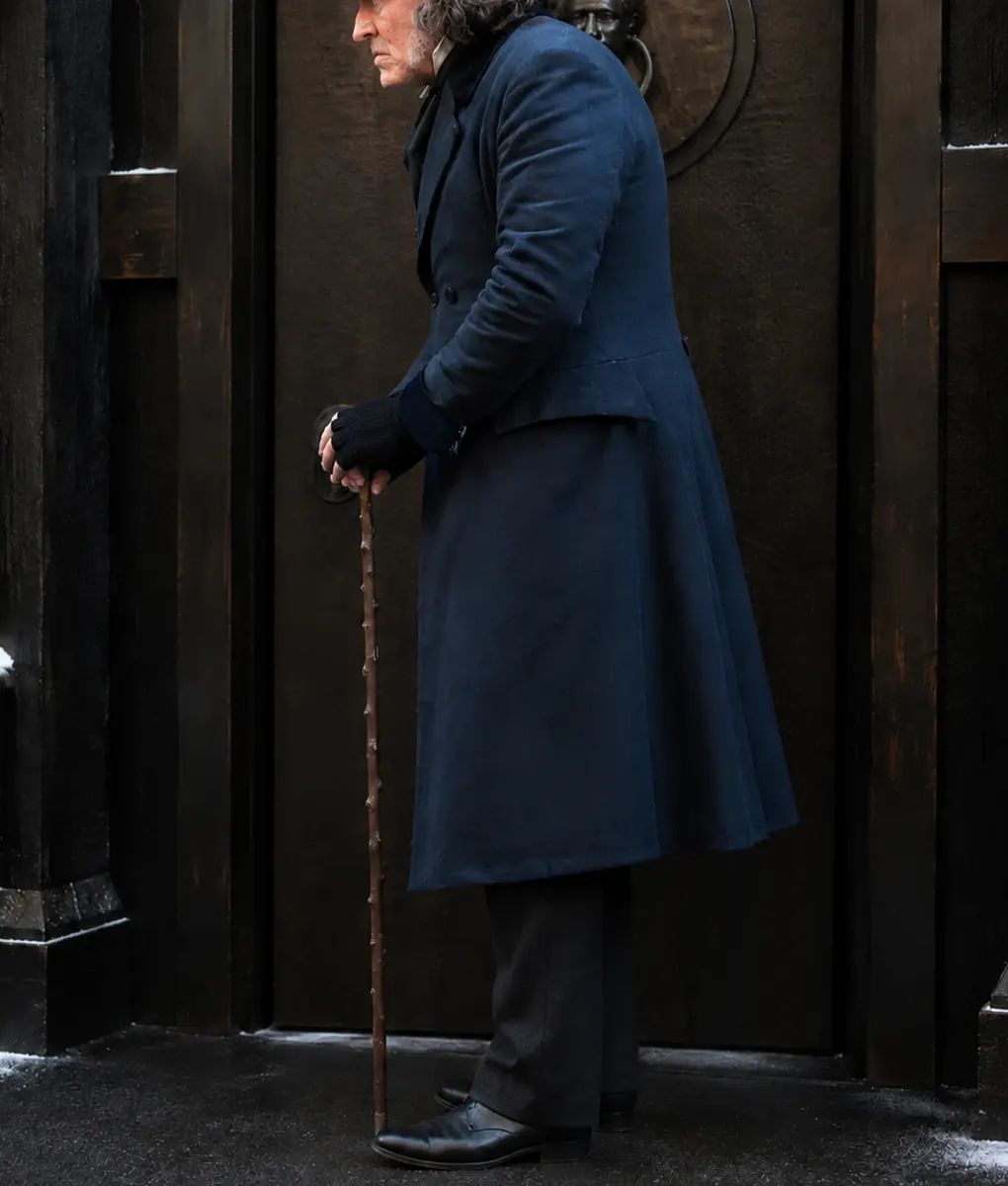 Ebenezer Johnny Depp Blue Wool Coat - Front View (5)