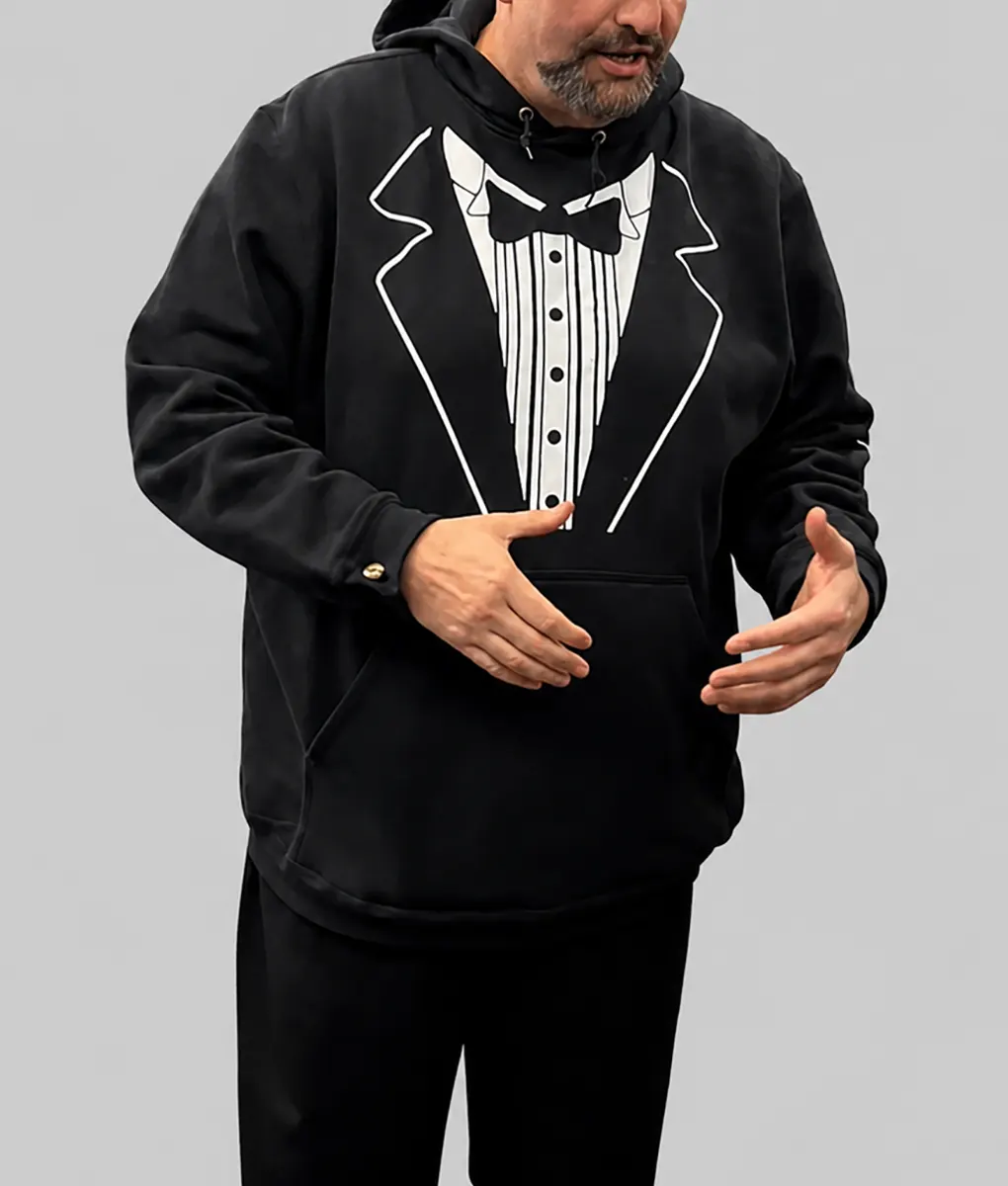 John Fetterman Tuxedo Print Hoodie - Front