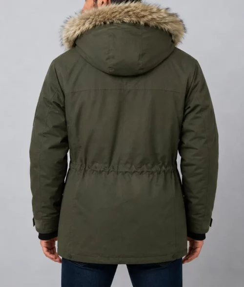 Mayday Ryan Reynolds Green Parka Jacket - Back