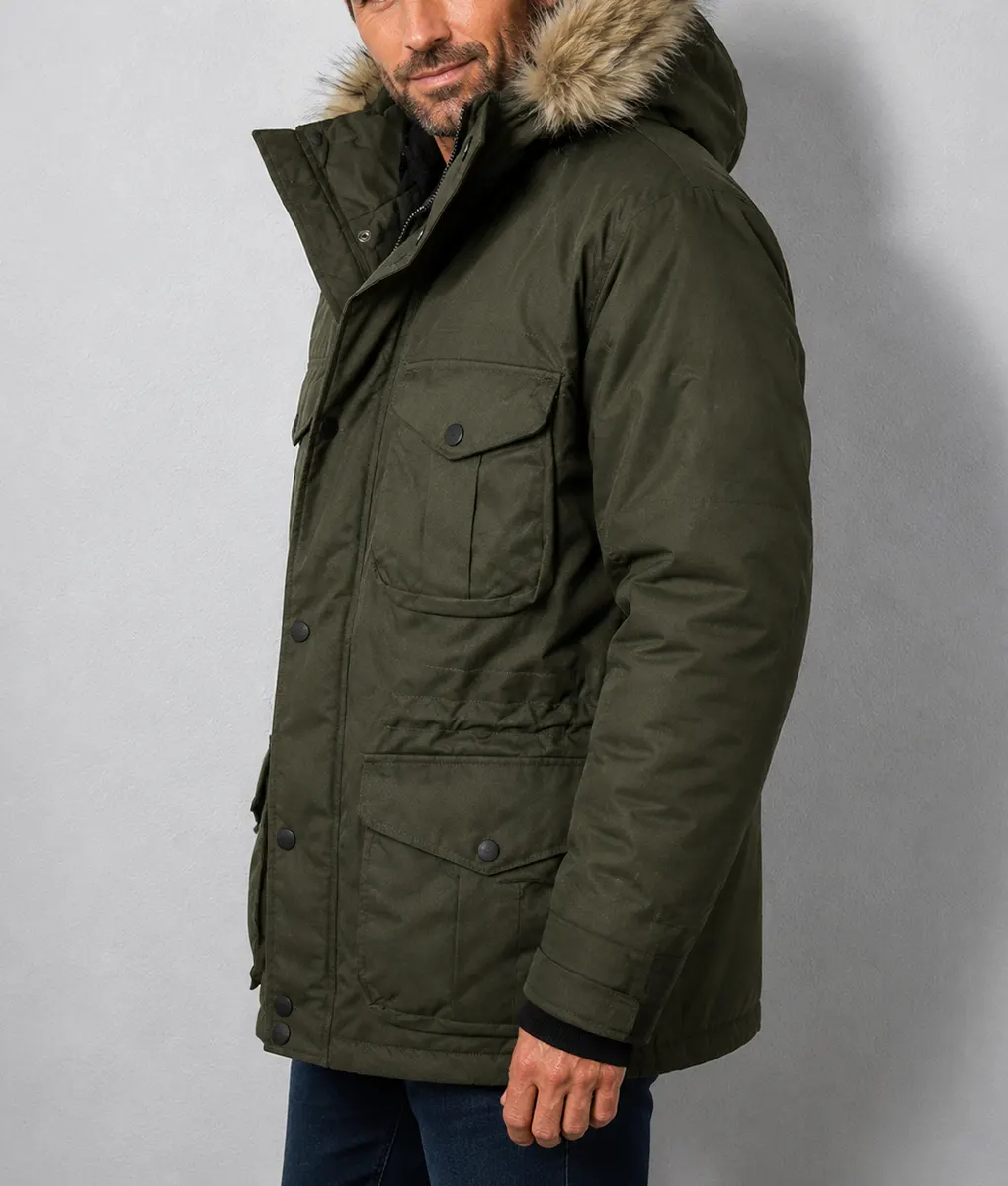Mayday Ryan Reynolds Green Parka Jacket - Left