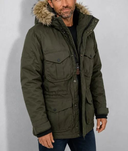 Mayday Ryan Reynolds Green Parka Jacket - Right