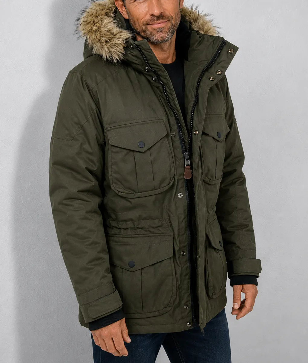 Mayday Ryan Reynolds Green Parka Jacket - Right