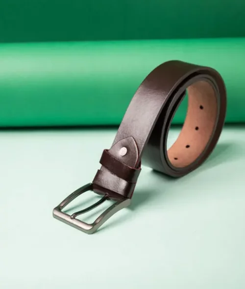 Men&rsquo;s Chocolate Brown Leather Belt (3)