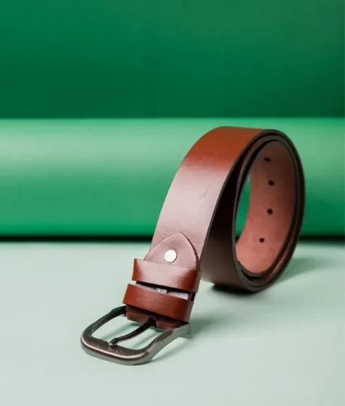 Men&rsquo;s Classic Brown Formal Leather Belt (3)