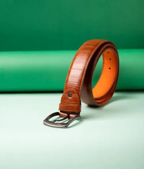 Men&rsquo;s Light Brown Formal Classic Leather Belt (3)