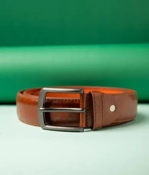 Men&rsquo;s Light Brown Formal Classic Leather Belt