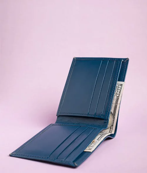 Men&rsquo;s Royal Blue Classic Leather Wallet (3)