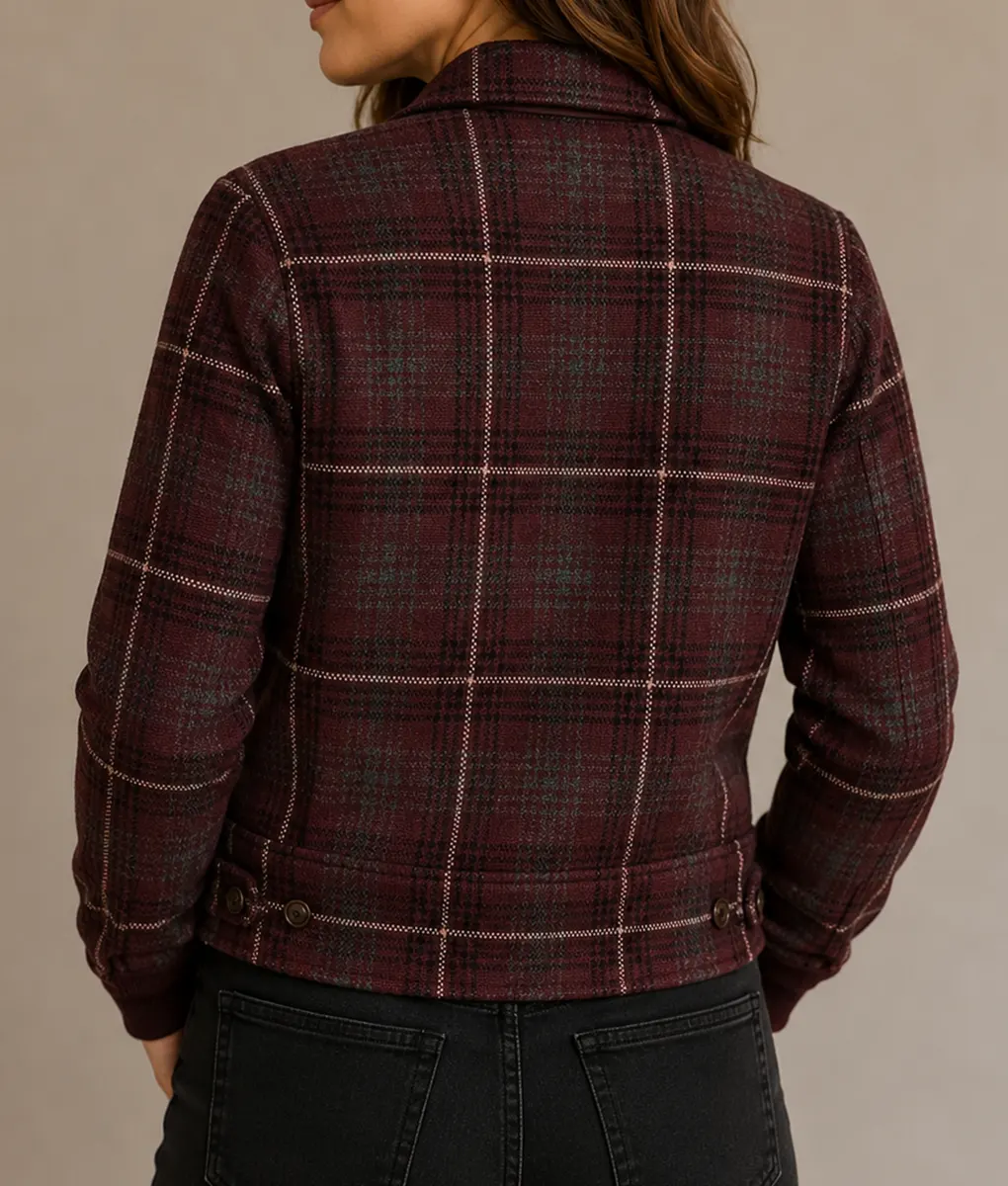 Ransom Canyon Minka Kelly Plaid Wool Jacket - Back View