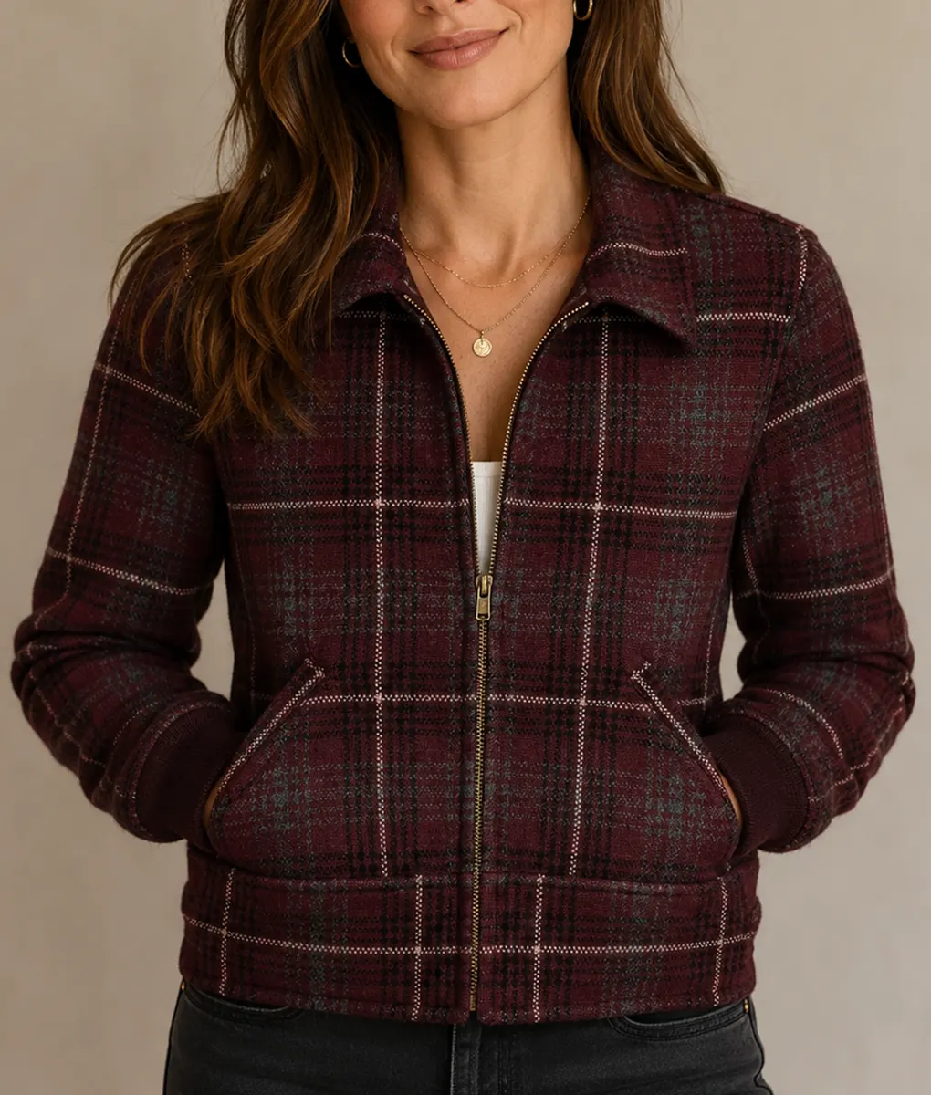 Ransom Canyon Minka Kelly Plaid Wool Jacket - Front View