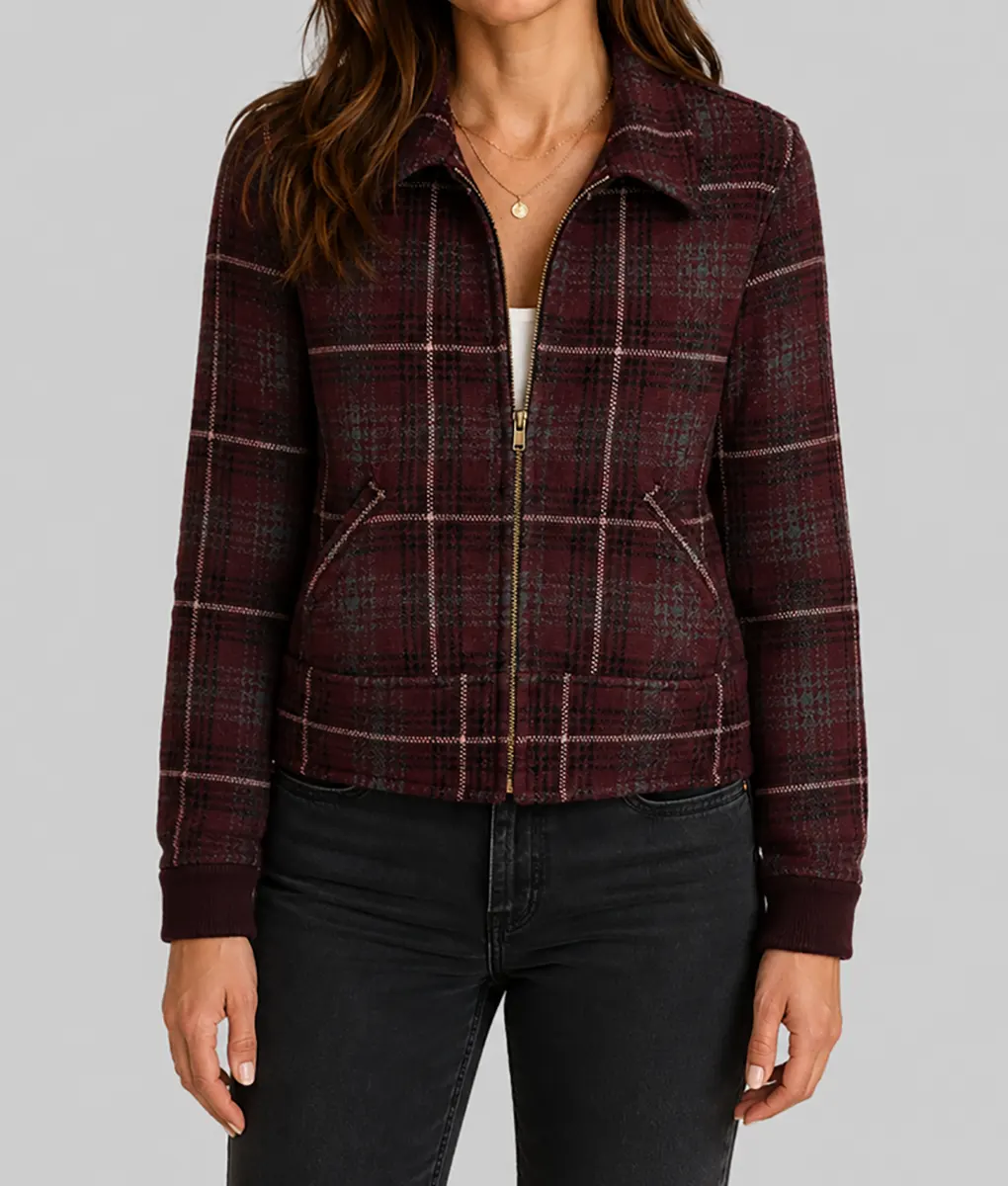 Ransom Canyon Minka Kelly Plaid Wool Jacket - Front