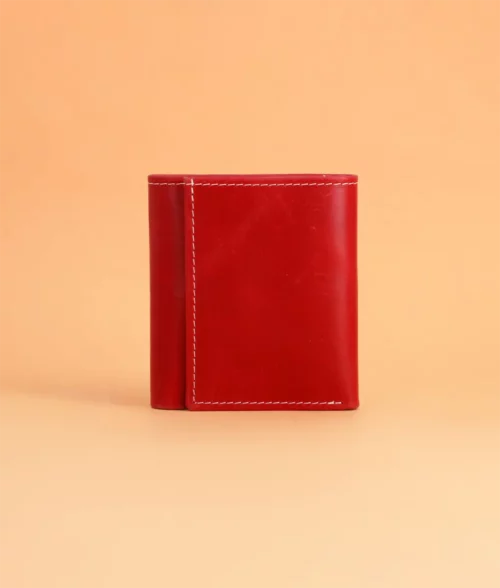 Red Crazy Horse Leather Wallet