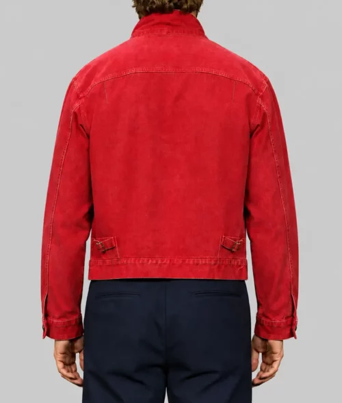 Ryan Gosling Red Denim Jacket - Back View