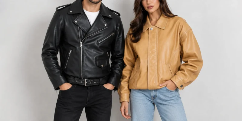 celebrities wearing leather jackets