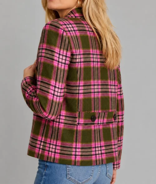 Leanne S02 Kristen Johnston Plaid Blazer - Back