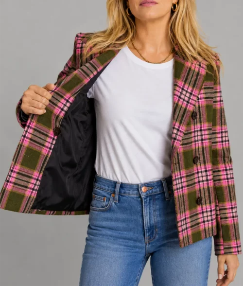 Leanne S02 Kristen Johnston Plaid Blazer - Inside