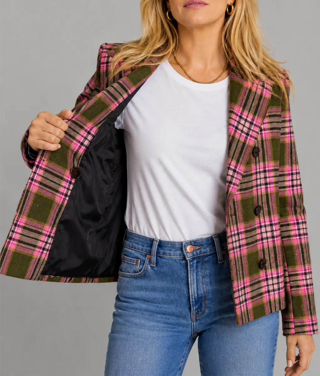 Leanne S02 Kristen Johnston Plaid Blazer - Inside