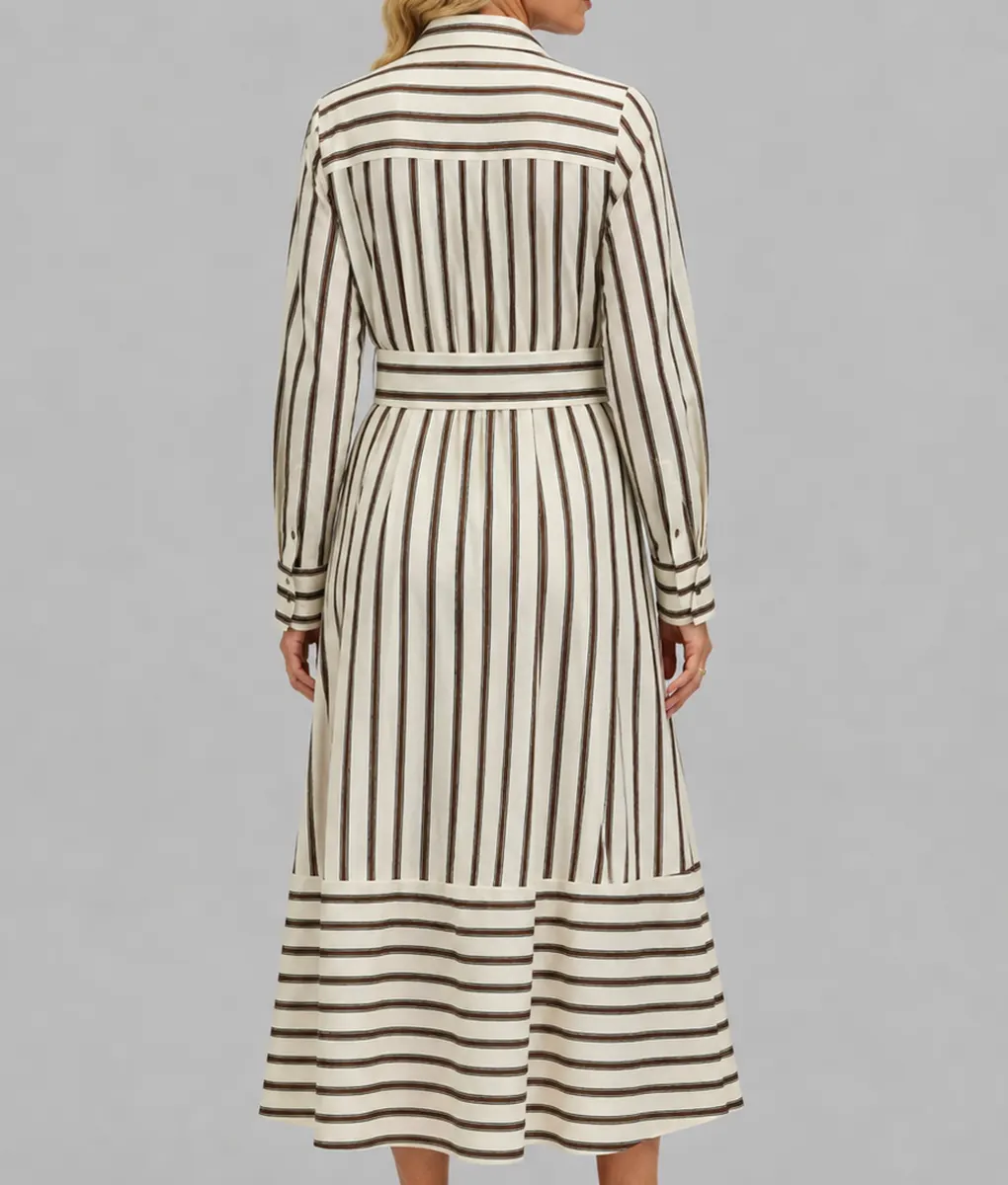 Leanne S02 Leanne Morgan Striped Dress - Back
