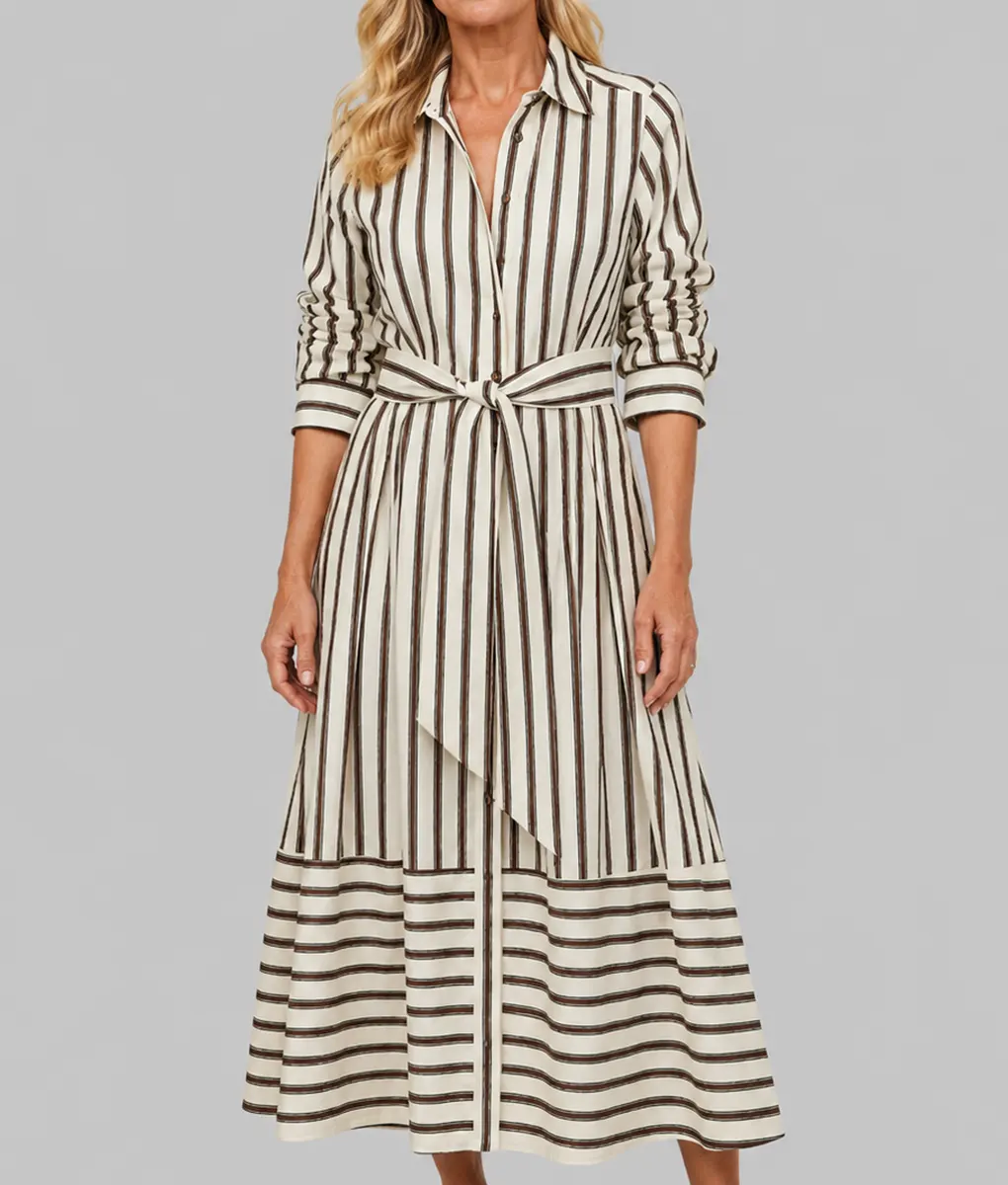 Leanne S02 Leanne Morgan Striped Dress - Front