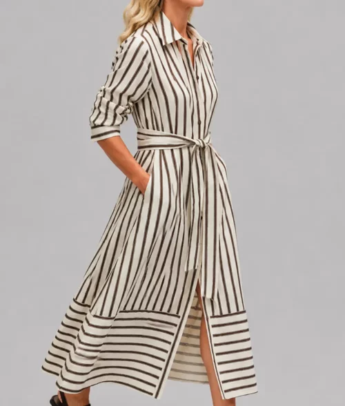Leanne S02 Leanne Morgan Striped Dress - Side
