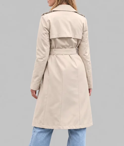 Marfil Ester Exp&oacute;sito Beige Trench Coat - Back