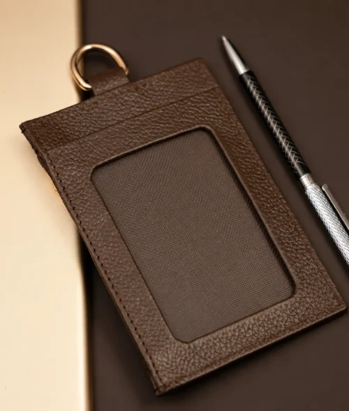 Men&rsquo;s Classic Chocolate Brown Leather Card Holder Wallet