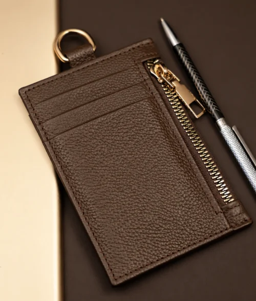 Alternative view of Men&rsquo;s Classic Chocolate Brown Leather Card Holder Wallet
