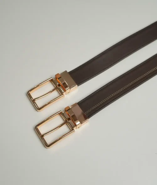 Alternative view of Mens New Style Plain Brown Leather Belt