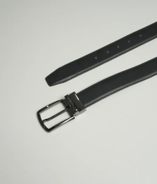 Mens Simple Black Leather Belt