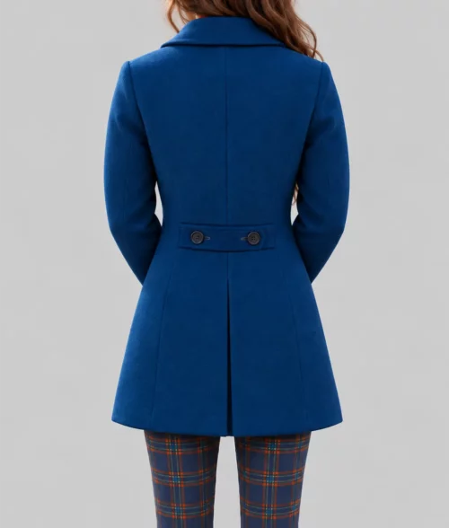 Wildwood Prue Mckeel Blue Wool Coat - Back